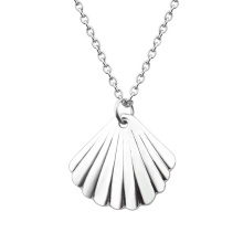Silver Fancy Design Shell Alloy Pendant Necklace Jewelry Accessory
